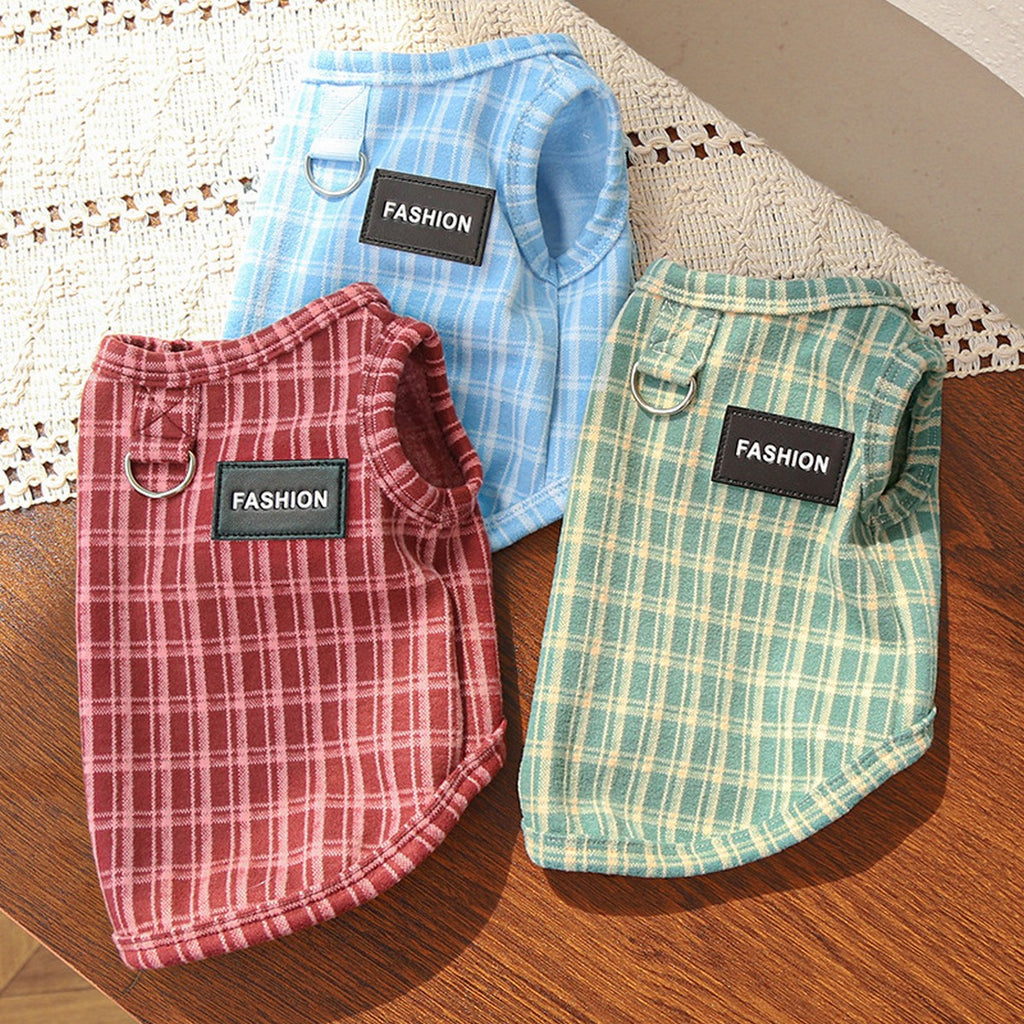 Plush Checkered Dog Turtleneck Outfit_CWMM11134