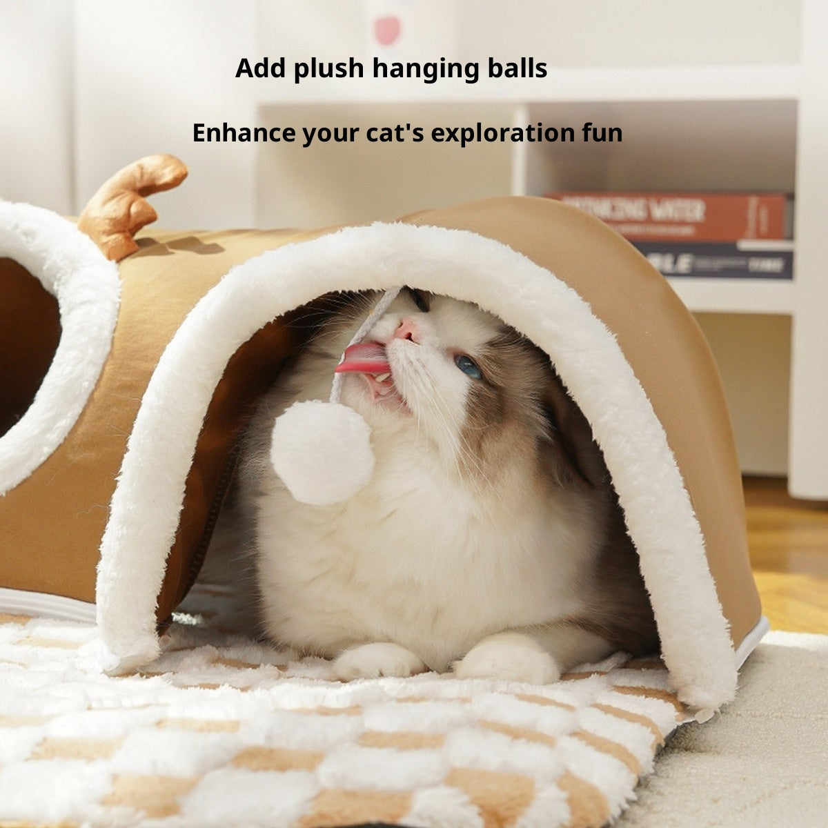 Cat Tunnel Bed – Hide and Sleep Pet Nest_CWMM11292