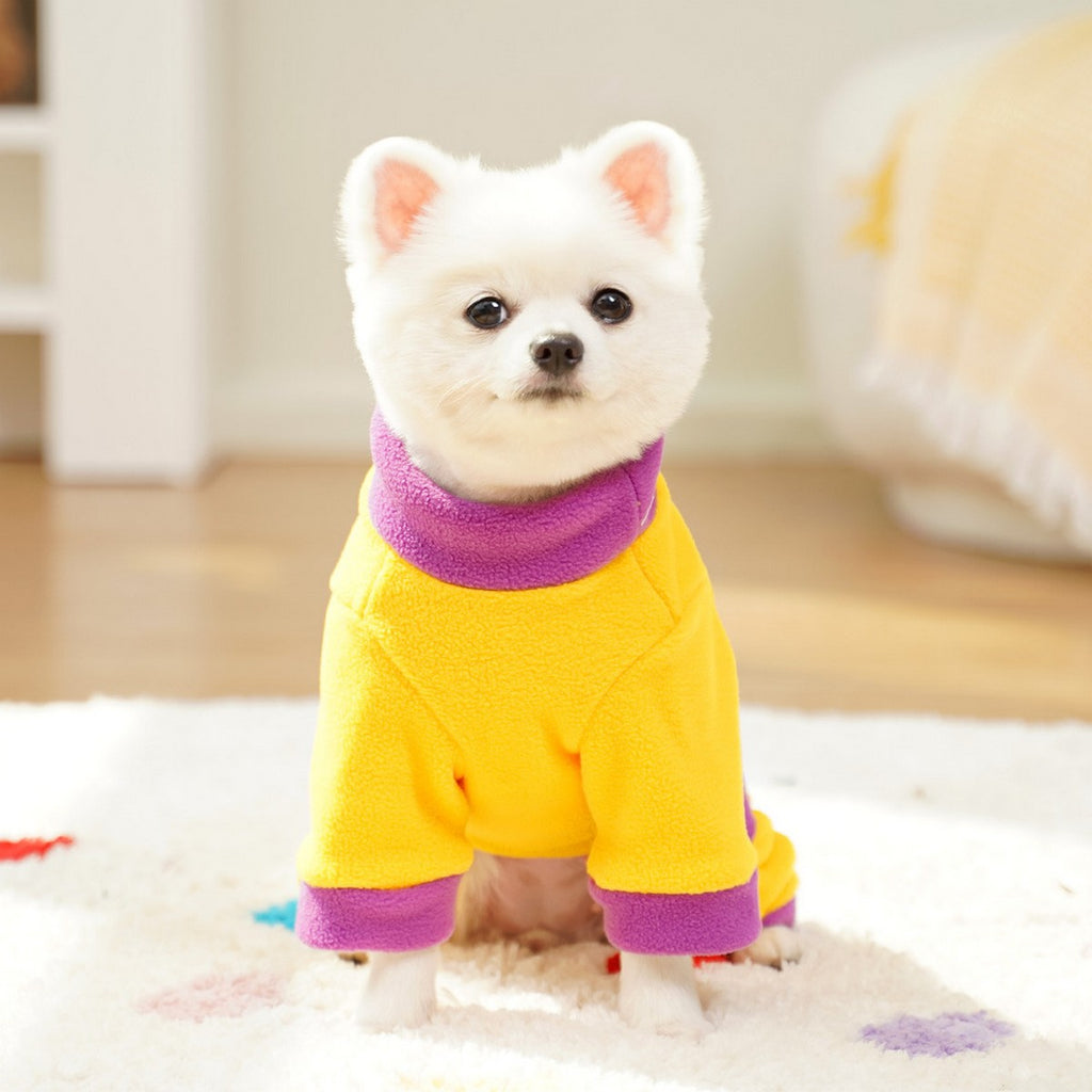 Colorblock Pet Jumpsuit with Leash Ring_CWMM11180