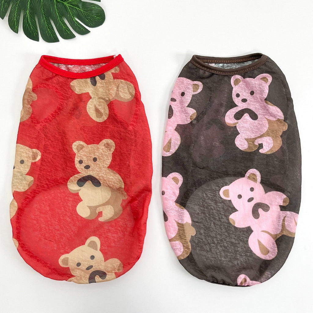 Large Dog Summer Vest  Bear Print Cooling Apparel_CWMM11135