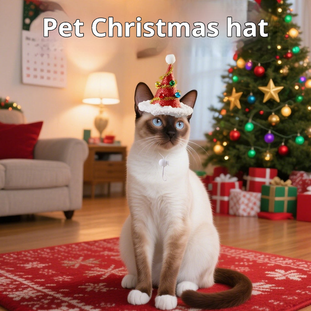 Cute Christmas Pet Hat – Snowman Tree Headwear_CWMM11353