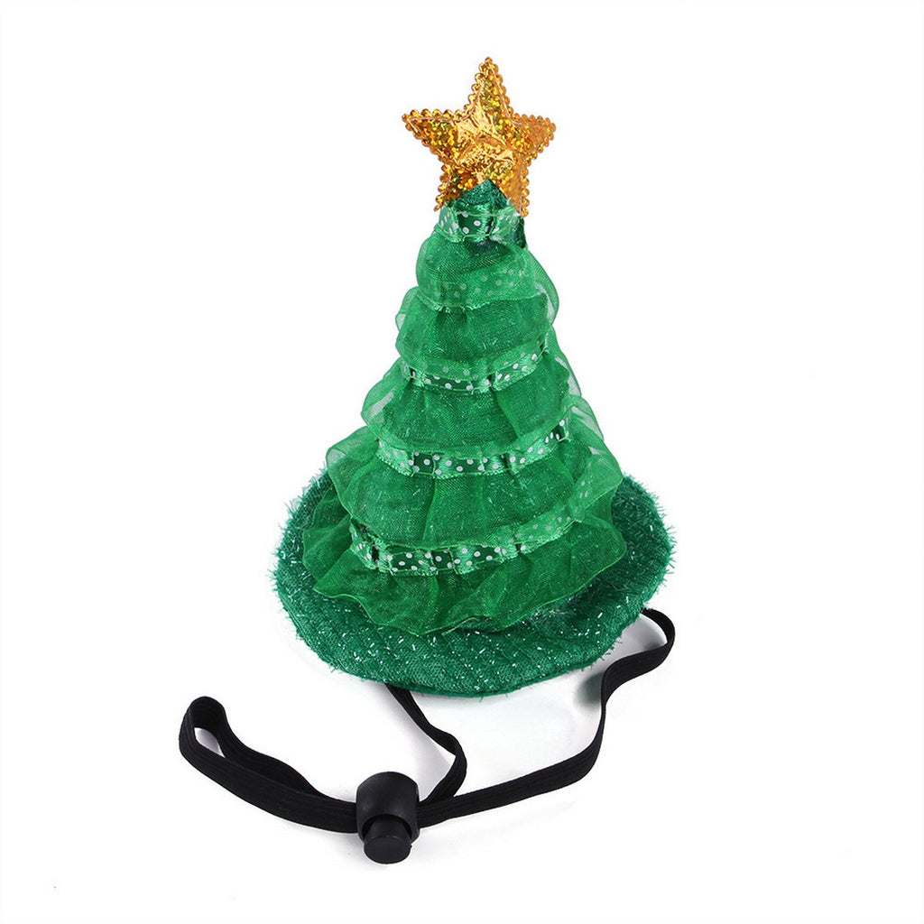 Pet Holiday Hat – Green Christmas Tree Costume Hat_CWMM11351
