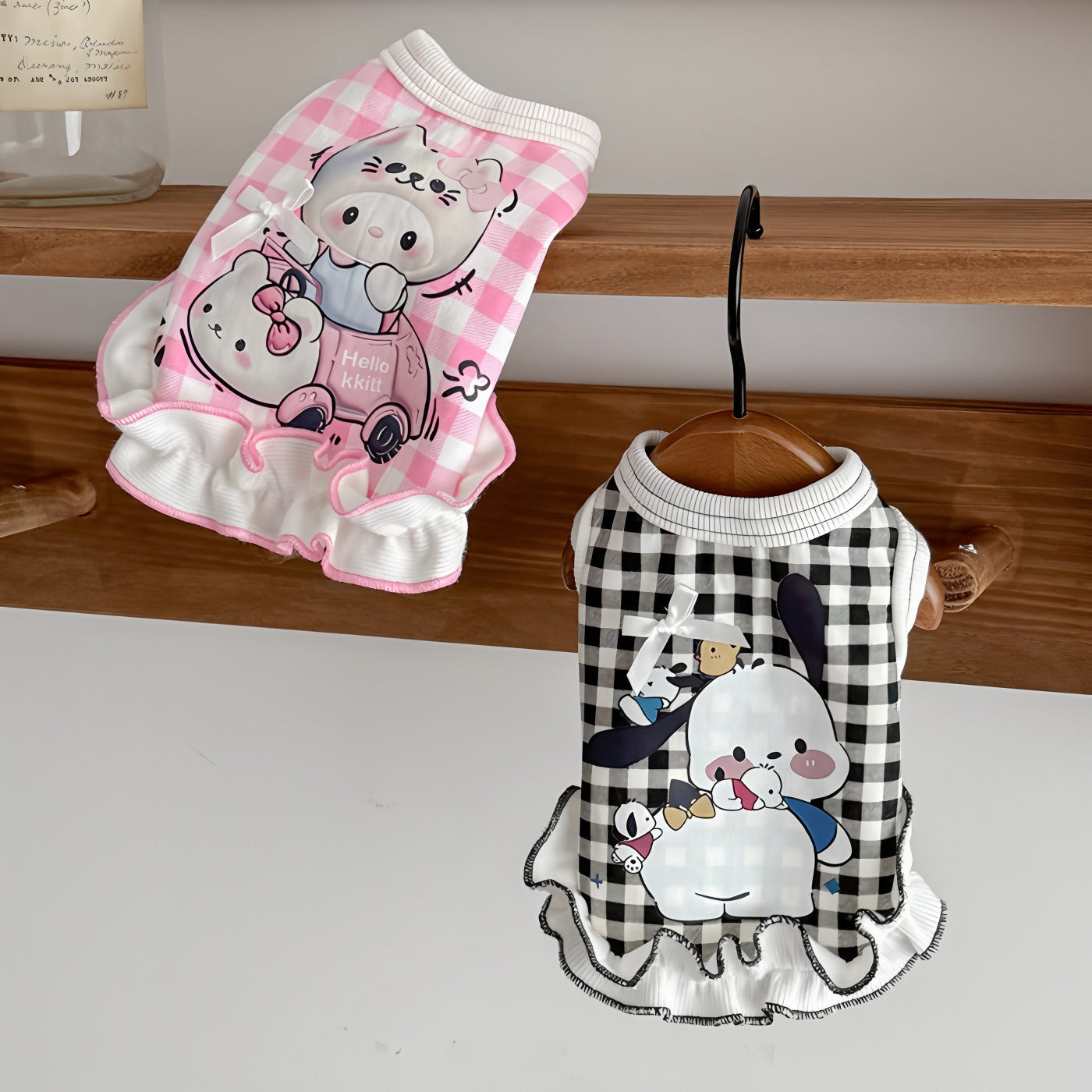 Small Dog Fleece Dress with Leash Ring_CWMM12204