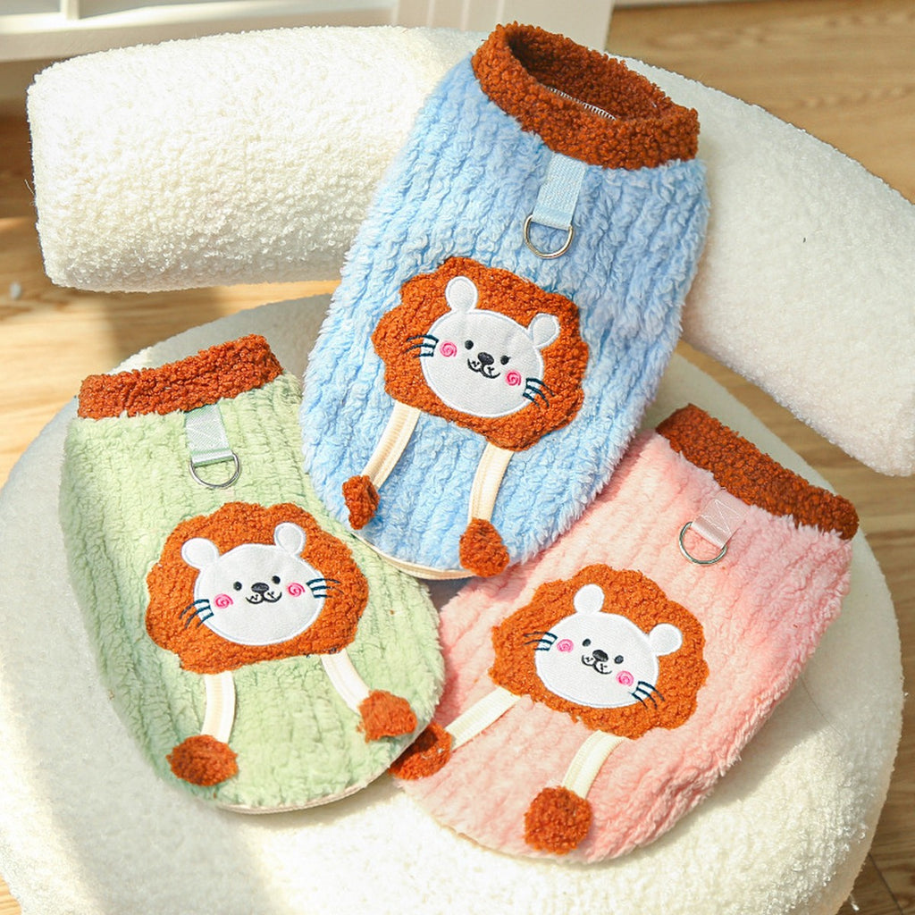 Plush Lion Suit for Hairless Pets Warmth Solution_CWMM11130