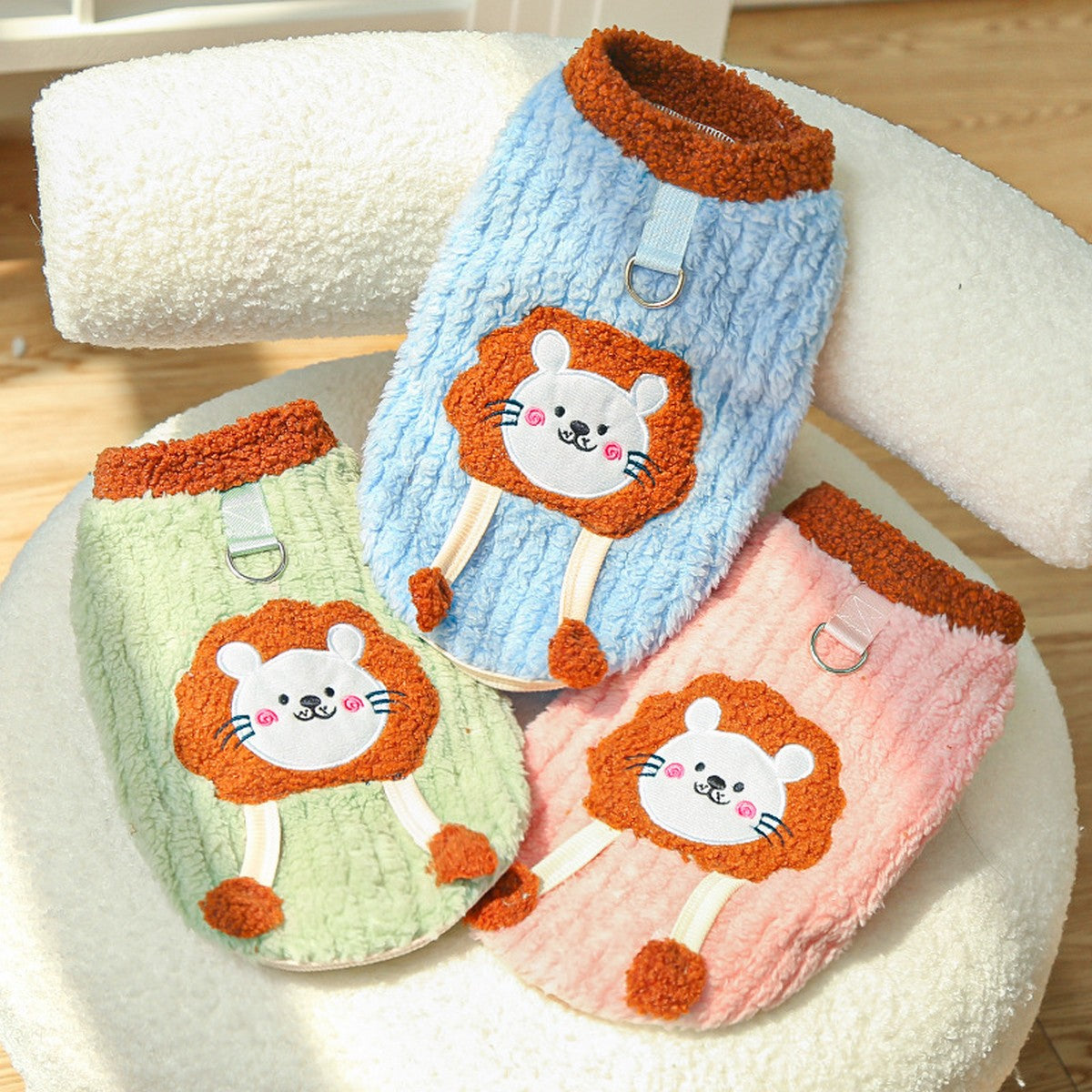 Plush Lion Suit for Hairless Pets Warmth Solution_CWMM11130