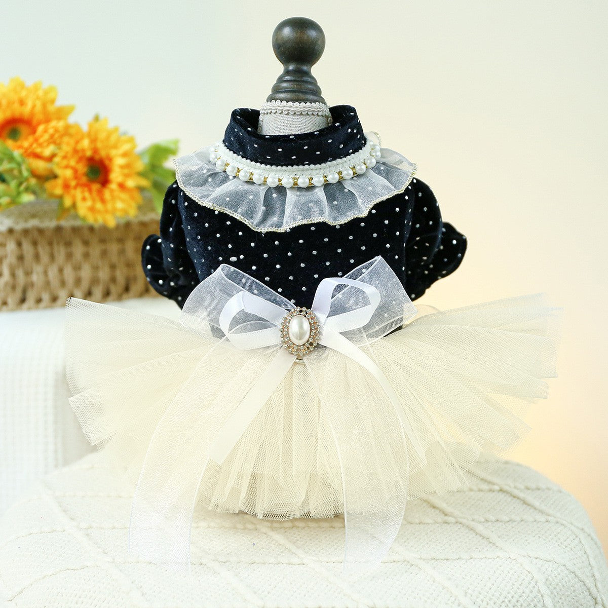 Cute Pet Princess Dress Tulle Lace Skirt_CWMM13013