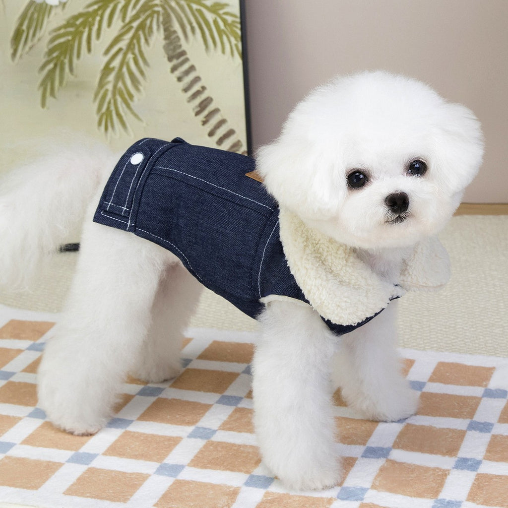 Winter Sherpa Dog Vest with Leash Ring_CWMM12233
