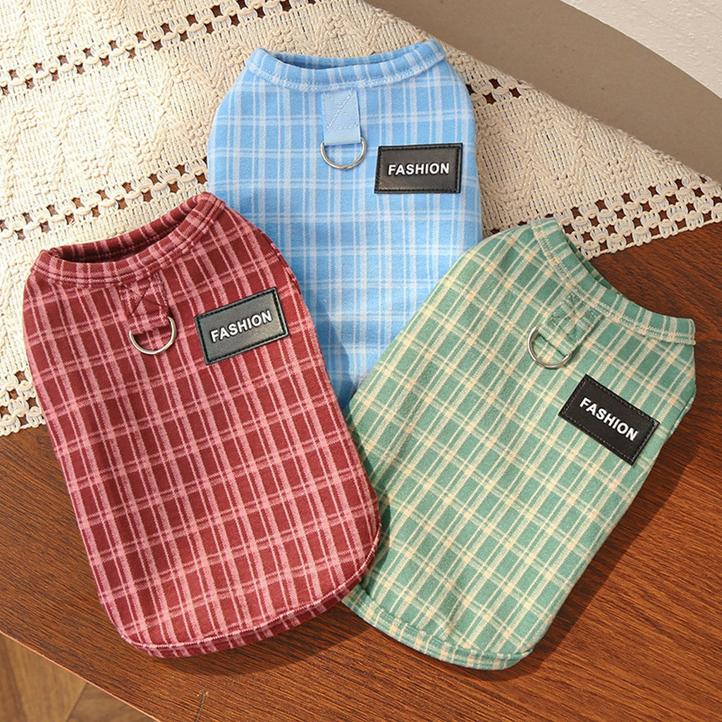 Plush Checkered Dog Turtleneck Outfit_CWMM11134