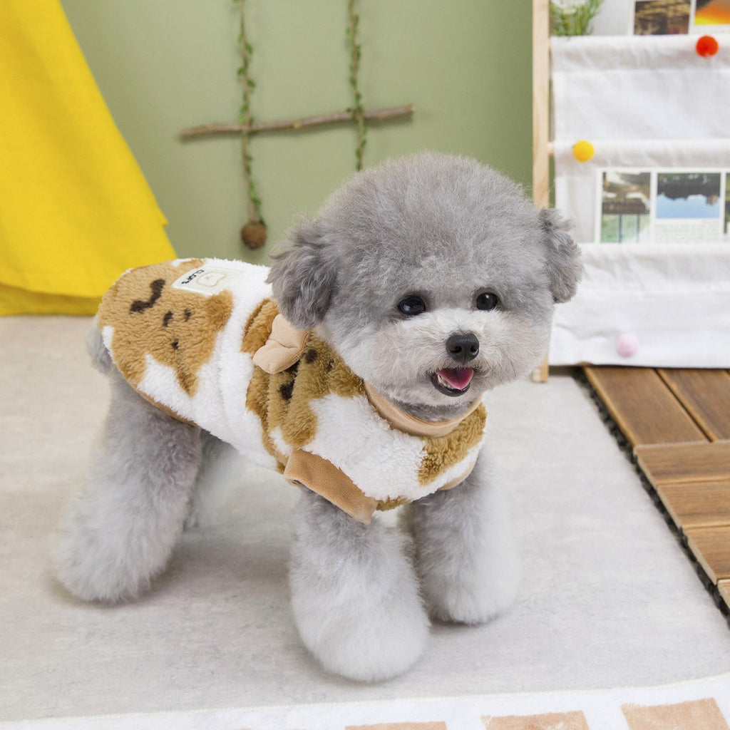 Cozy Fleece Dog Hoodie Teddy French Bulldog_CWMM12254