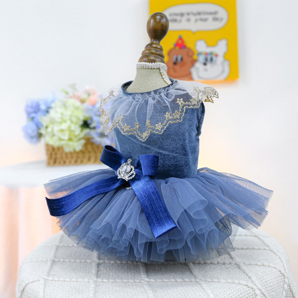 Pet Cozy Tulle Dress Royal Princess Skirt_CWMM13044