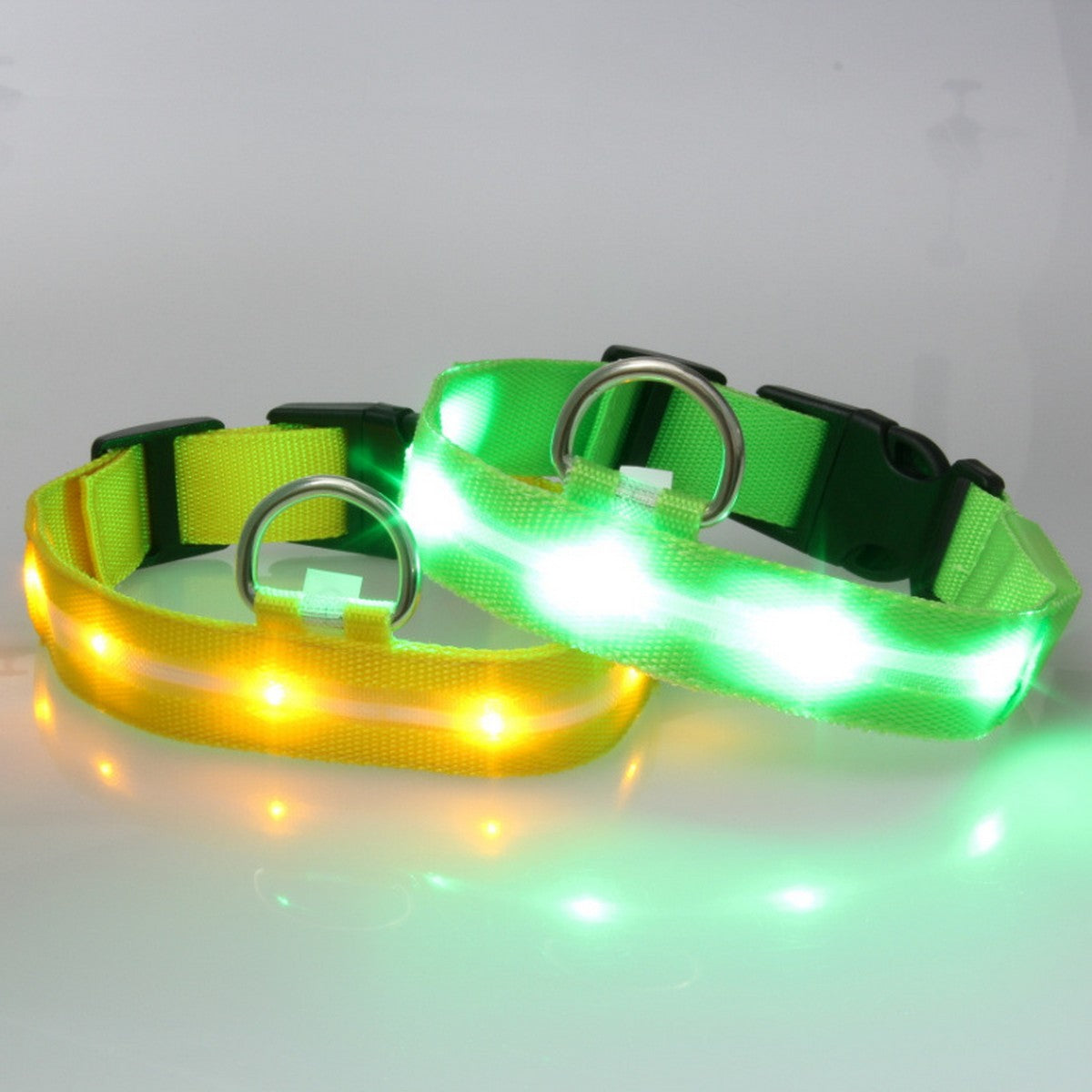 LED Nylon Dog Collar USB Night Safety Glow_CWMM11453
