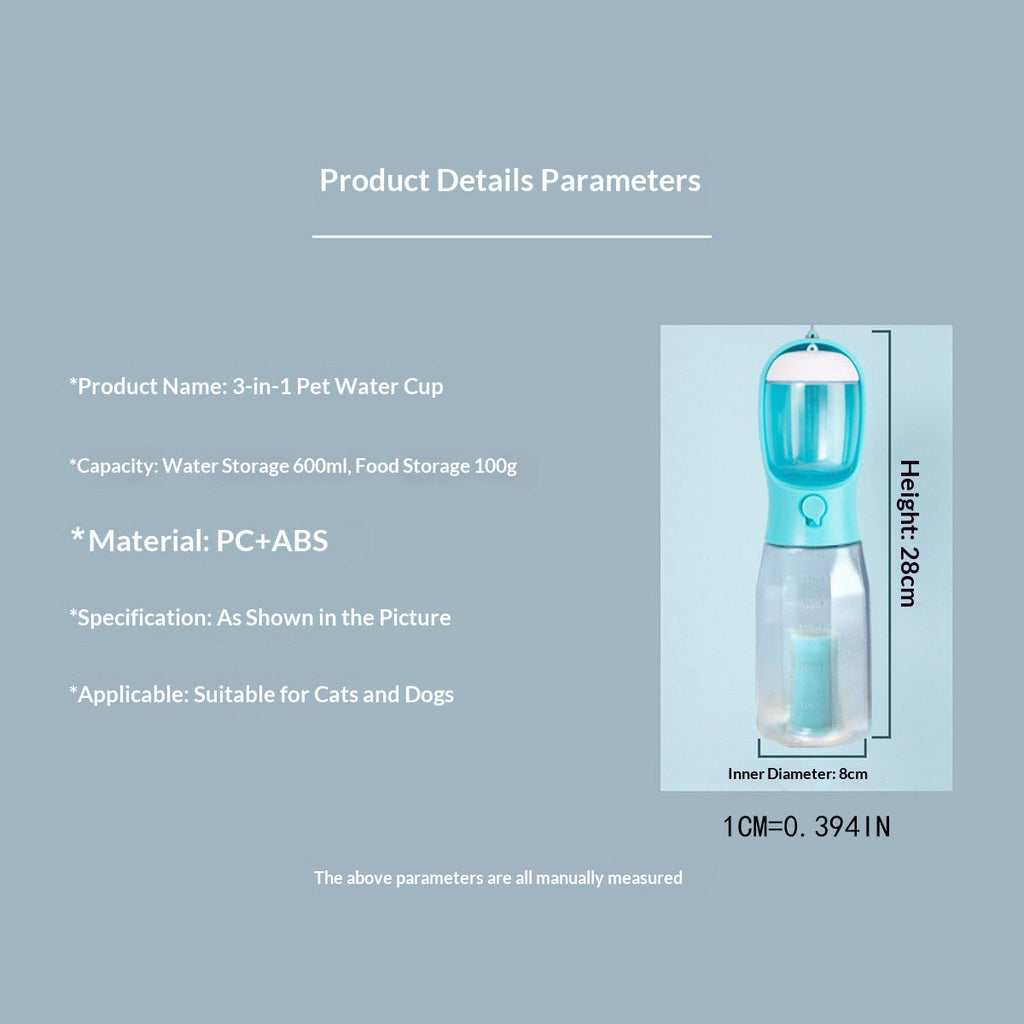 Portable Pet Water Bottle Food Dispenser_CWMM12693