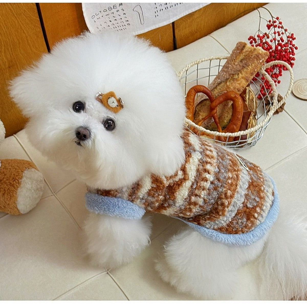 Warm Turtleneck Dog Vest Teddy Bichon Cat_CWMM12276