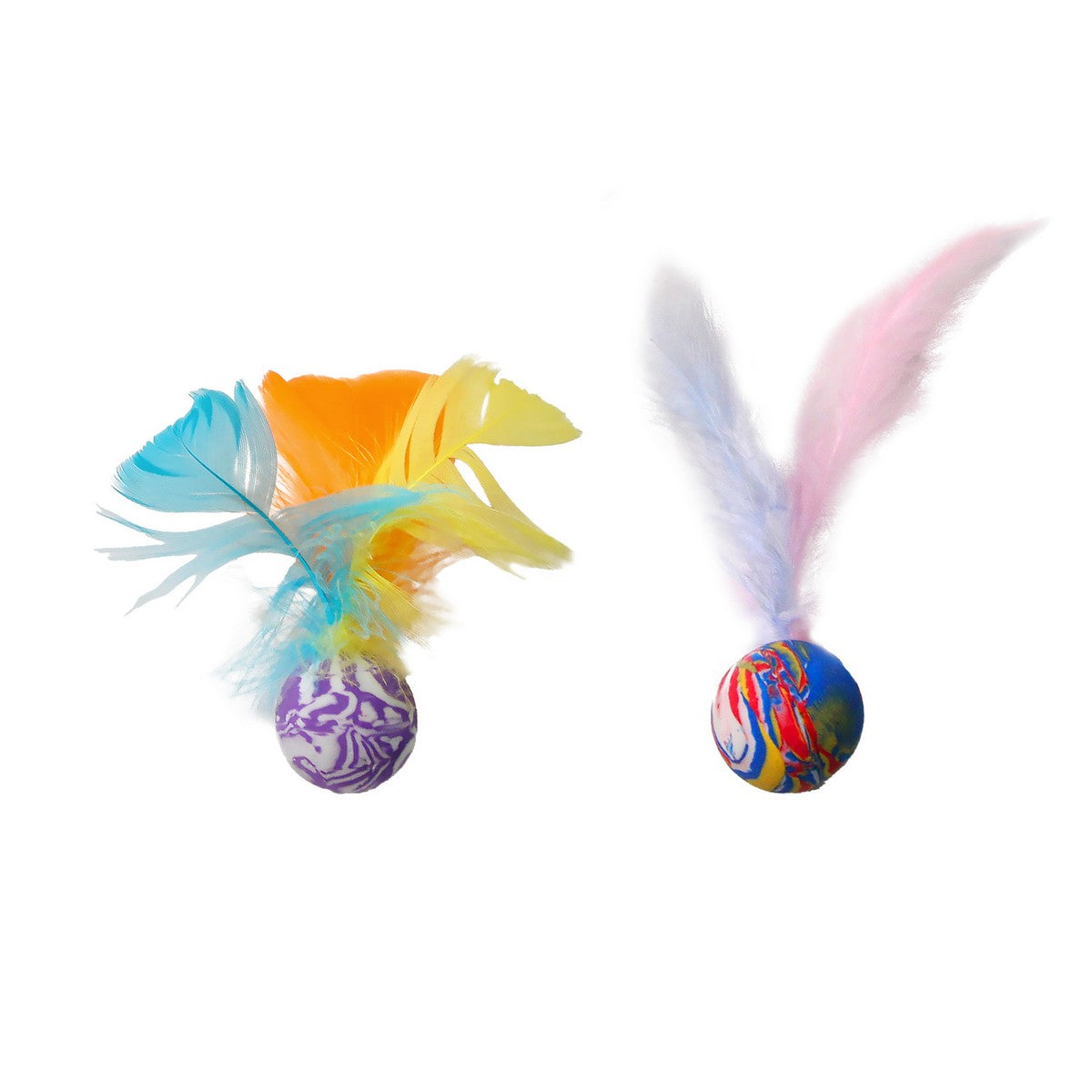 Feather Bounce Cat Toy Interactive Chew Ball_CWMM11491