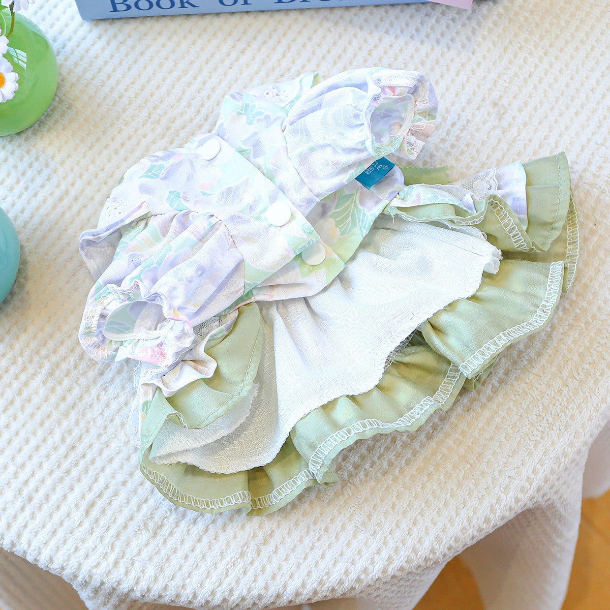 Small Pet Green Fantasy Tulle Dress_CWMM13115