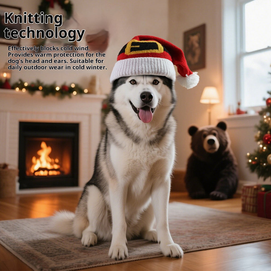 Pet Christmas Hat – Red Holiday Headwear_CWMM11354