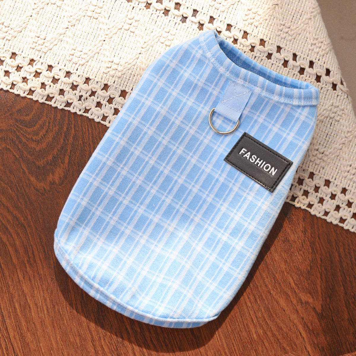 Plush Checkered Dog Turtleneck Outfit_CWMM11134