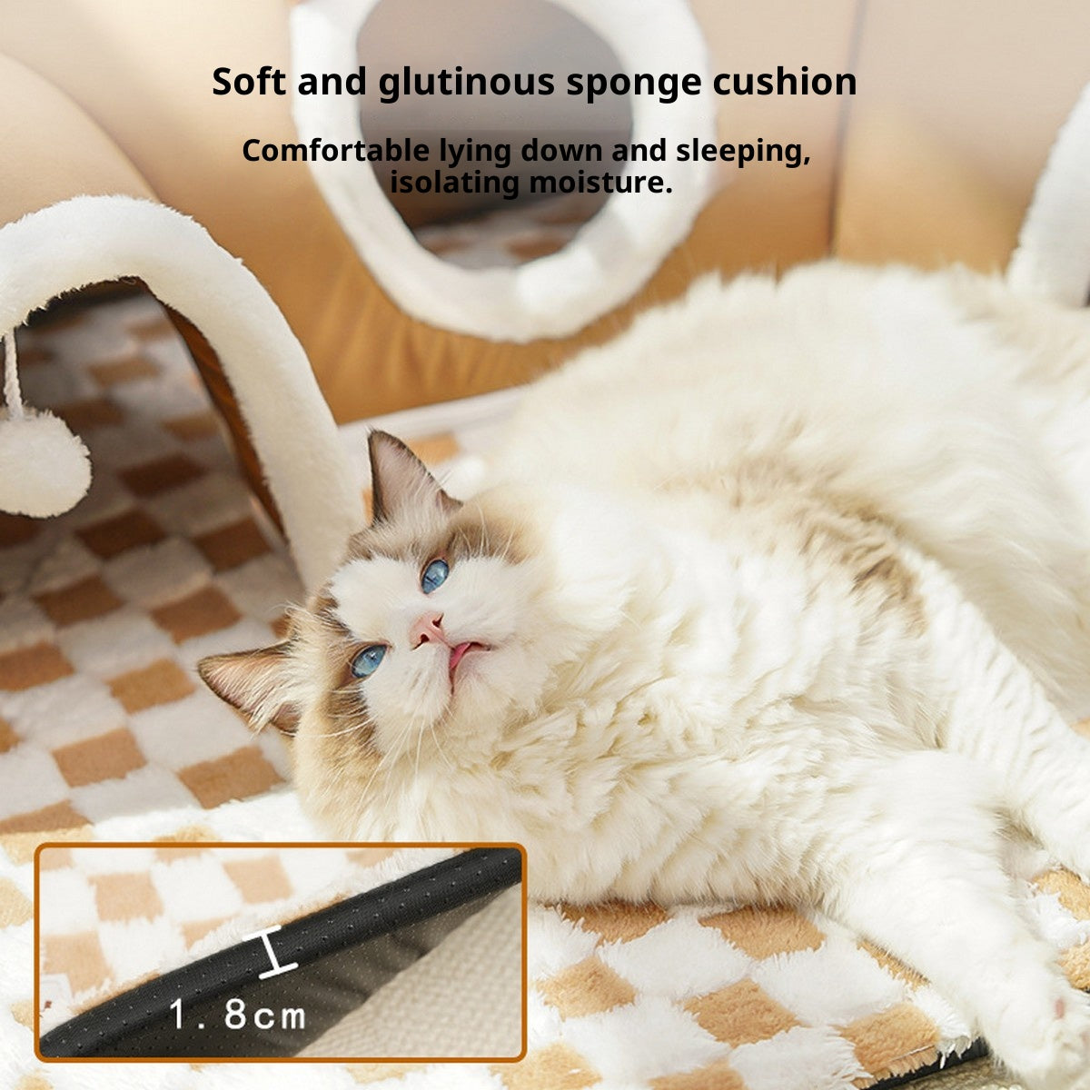 Cat Tunnel Bed – Hide and Sleep Pet Nest_CWMM11292
