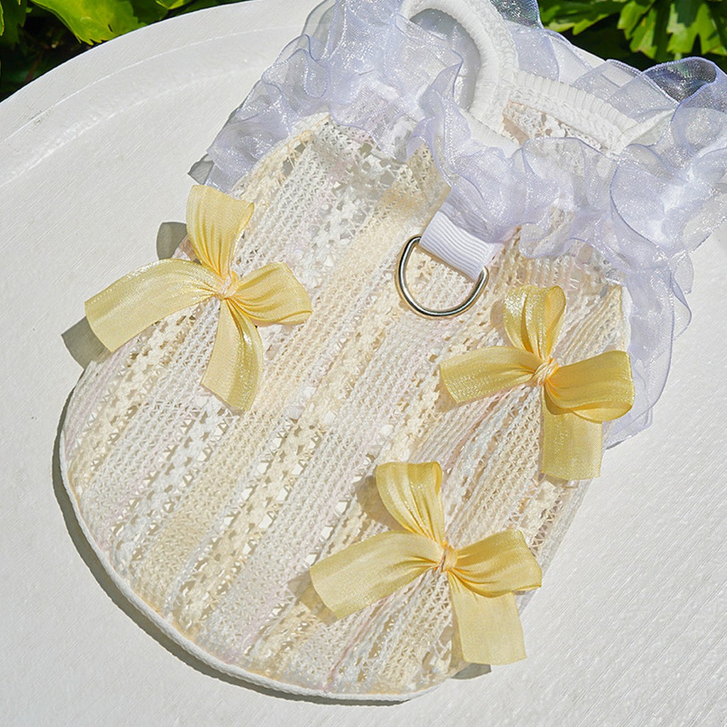 Lace Pet Vest – Hollow Ruffle Summer Cami_CWMM11167