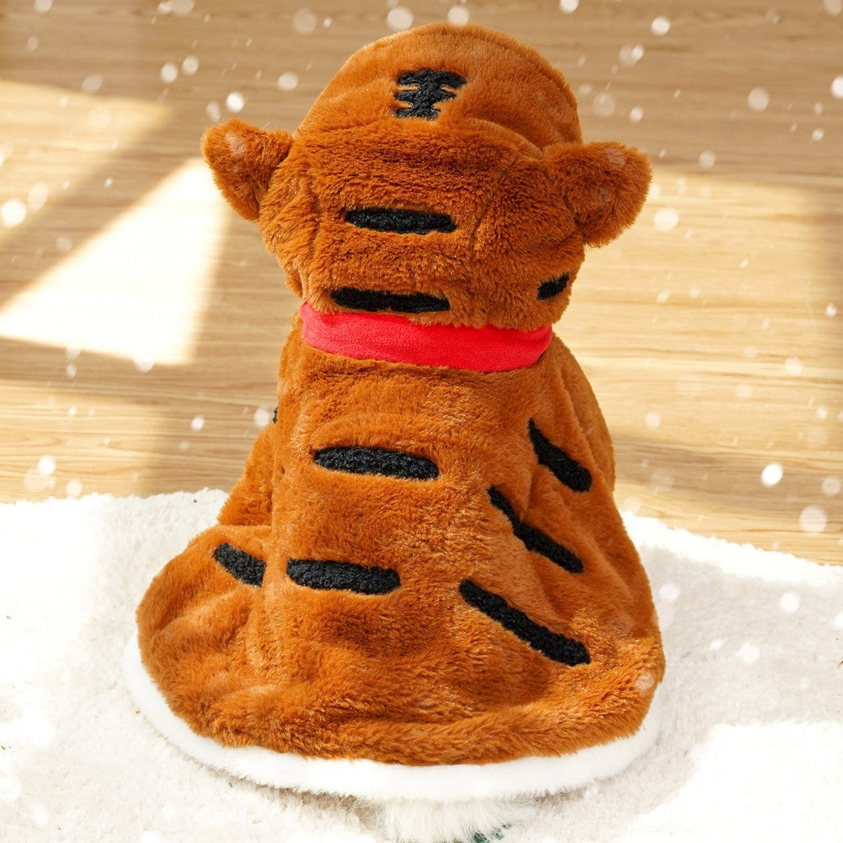 Tiger Plush Pet Cape – Warm Winter Cloak_CWMM11164