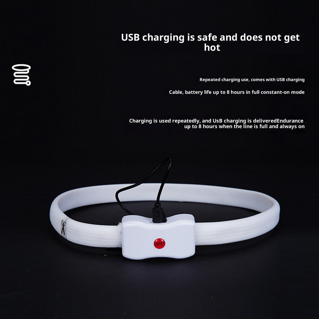 LED USB Dog Collar Cuttable PVC Glow_CWMM11455
