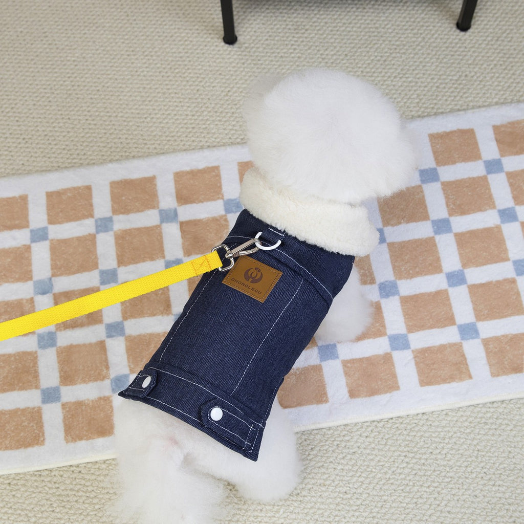 Winter Sherpa Dog Vest with Leash Ring_CWMM12233