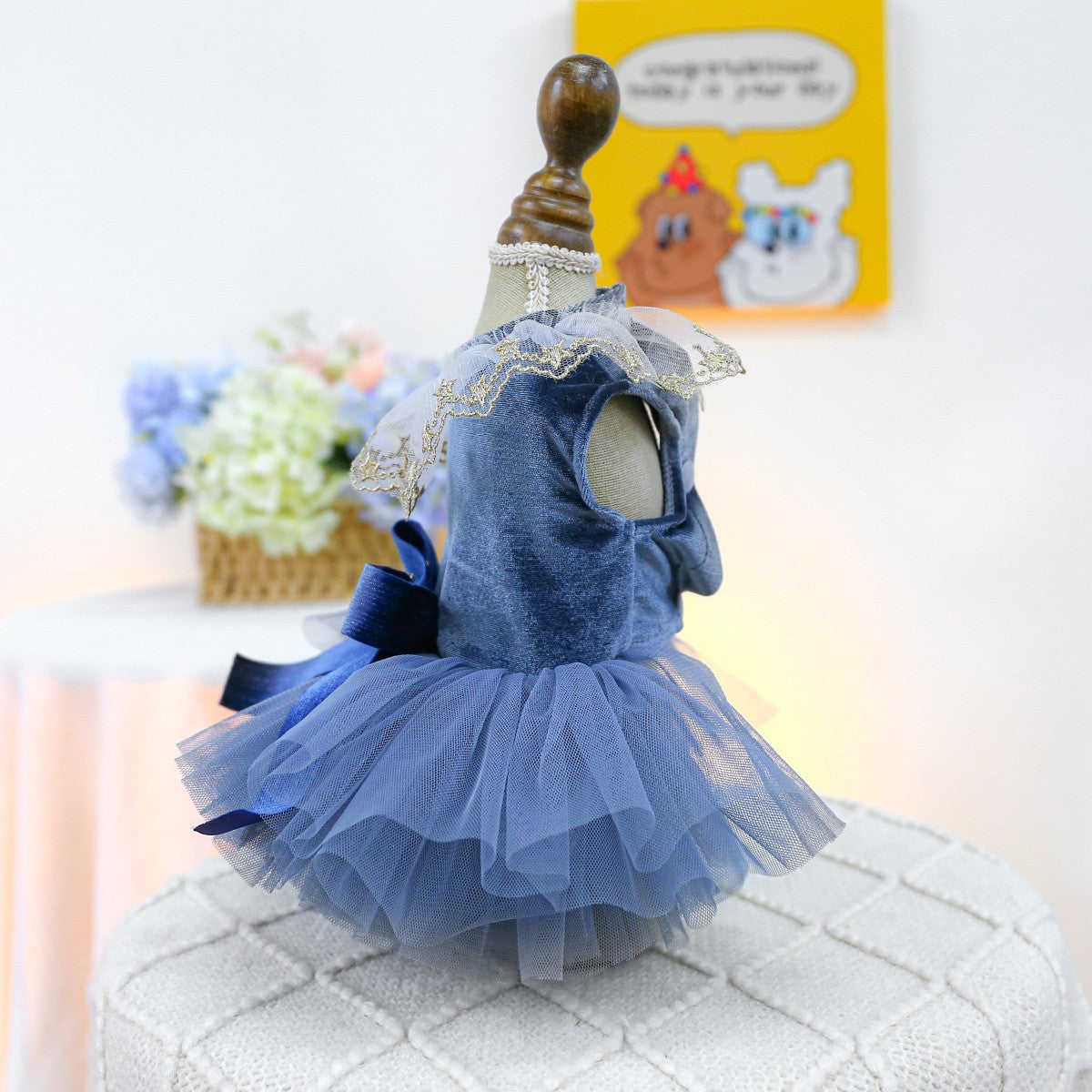 Pet Cozy Tulle Dress Royal Princess Skirt_CWMM13044
