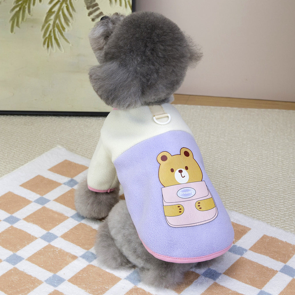 Cute Fleece Dog Vest for Small Dogs_CWMM12199