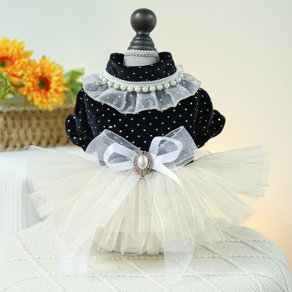 Cute Pet Princess Dress Tulle Lace Skirt_CWMM13013
