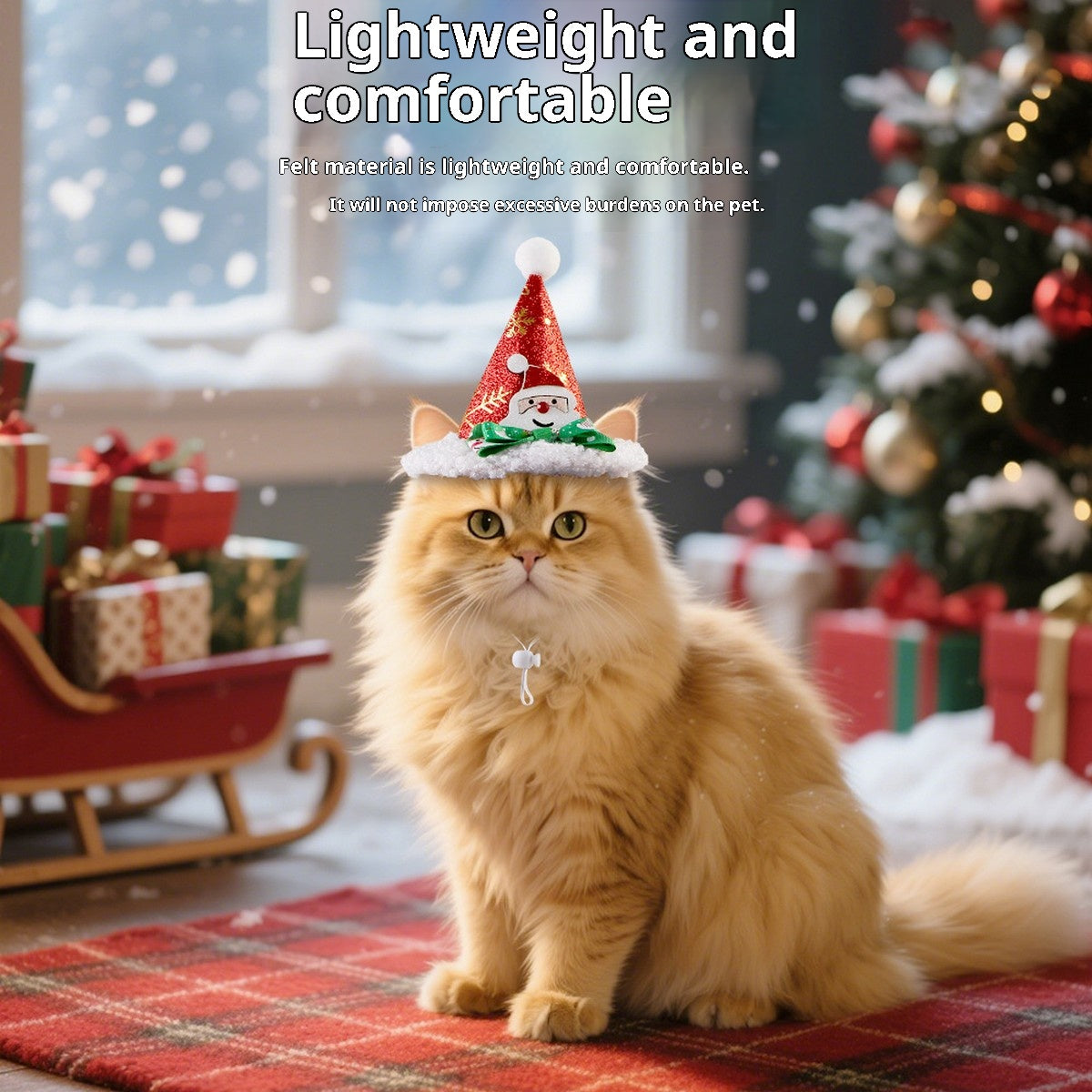 Cute Christmas Pet Hat – Snowman Tree Headwear_CWMM11353