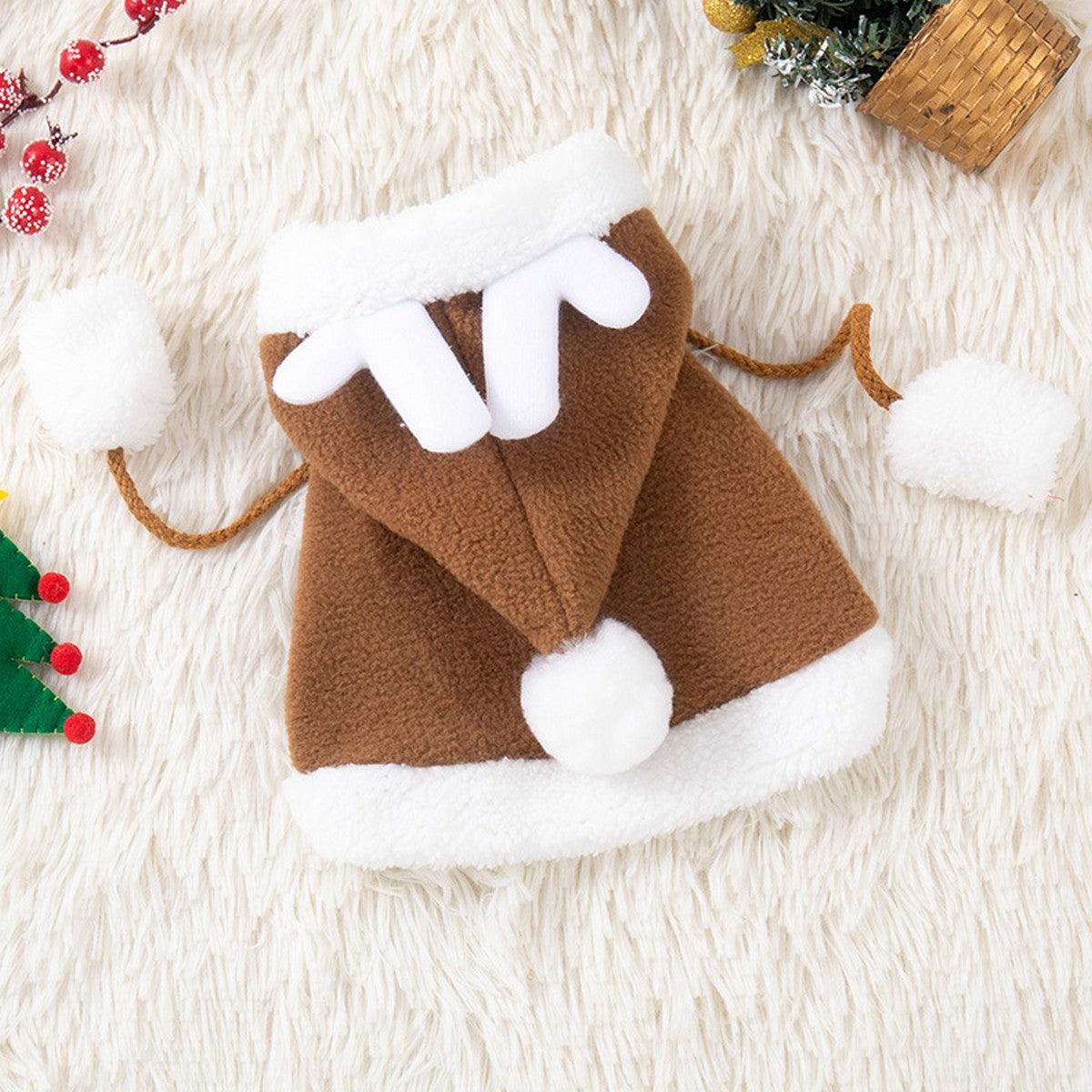 Small Dog Cat Cosplay Reindeer Costume_CWMM12879