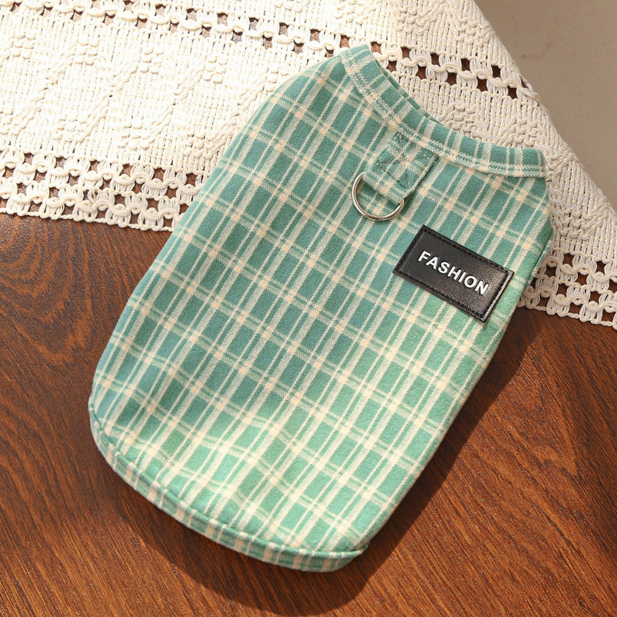 Plush Checkered Dog Turtleneck Outfit_CWMM11134