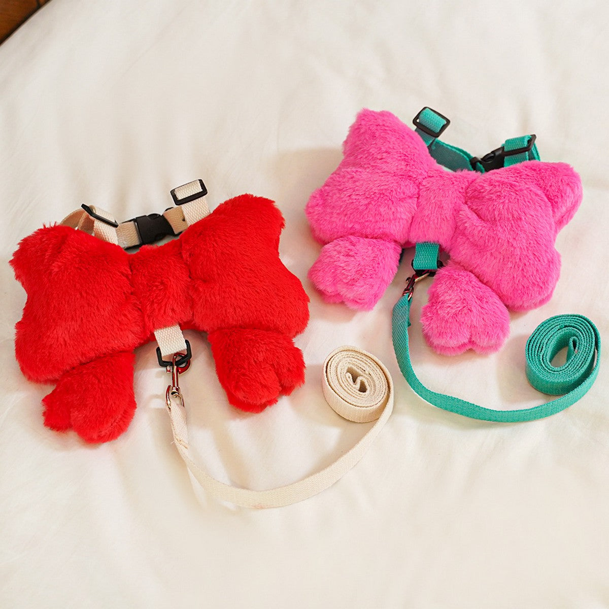 Pet Harness Leash – Bow Design Dog Cat Set_CWMM11297