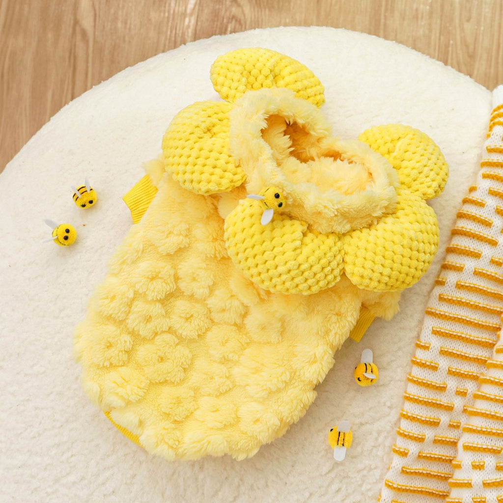 Sunflower Pet Hoodie – Warm Funny Dog Cat Wear_CWMM11155