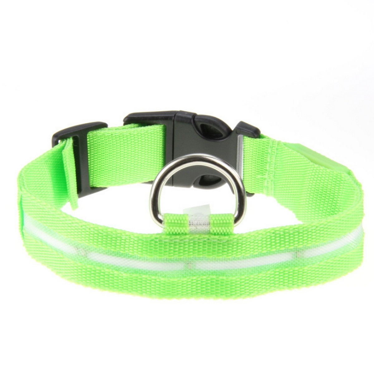 LED Nylon Dog Collar USB Night Safety Glow_CWMM11453