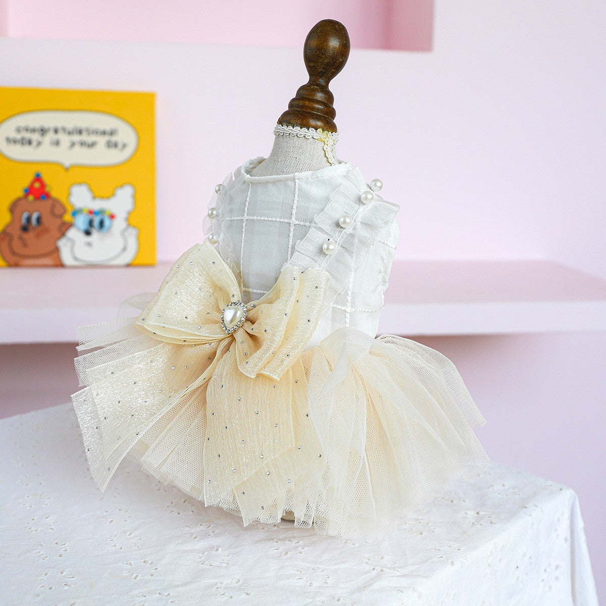 Pet Cozy Sissi Princess Wedding Skirt Dress_CWMM13041