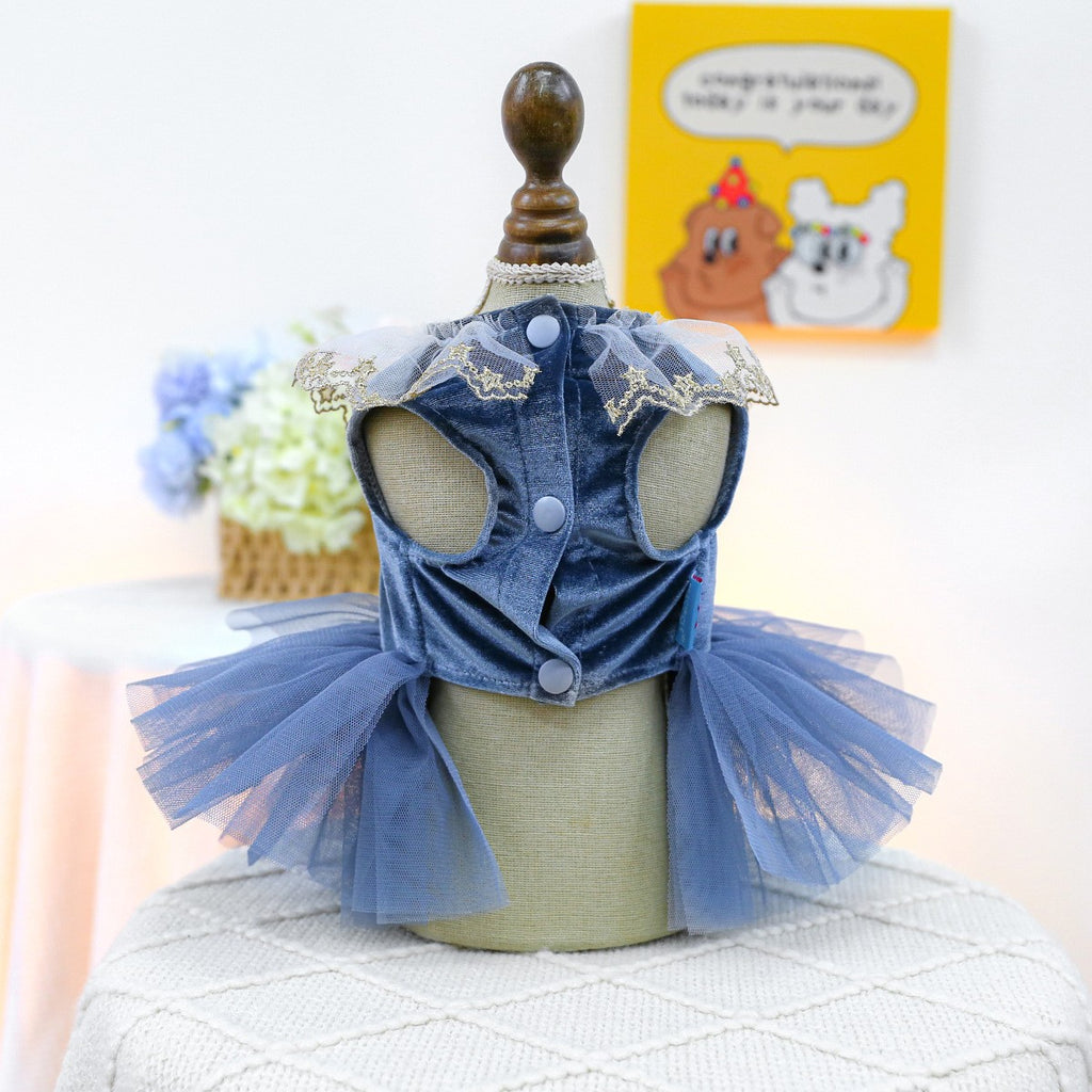 Pet Cozy Tulle Dress Royal Princess Skirt_CWMM13044