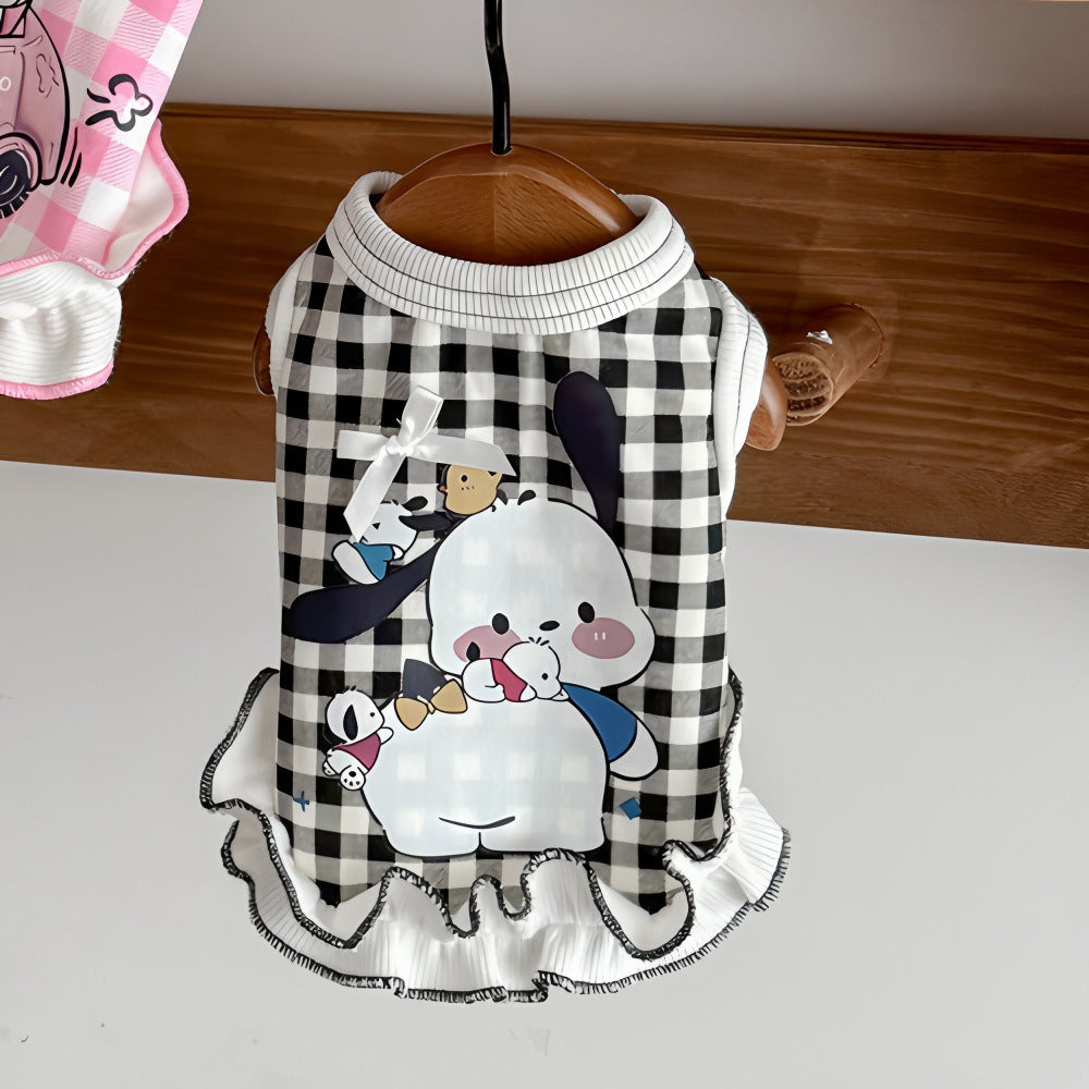 Small Dog Fleece Dress with Leash Ring_CWMM12204