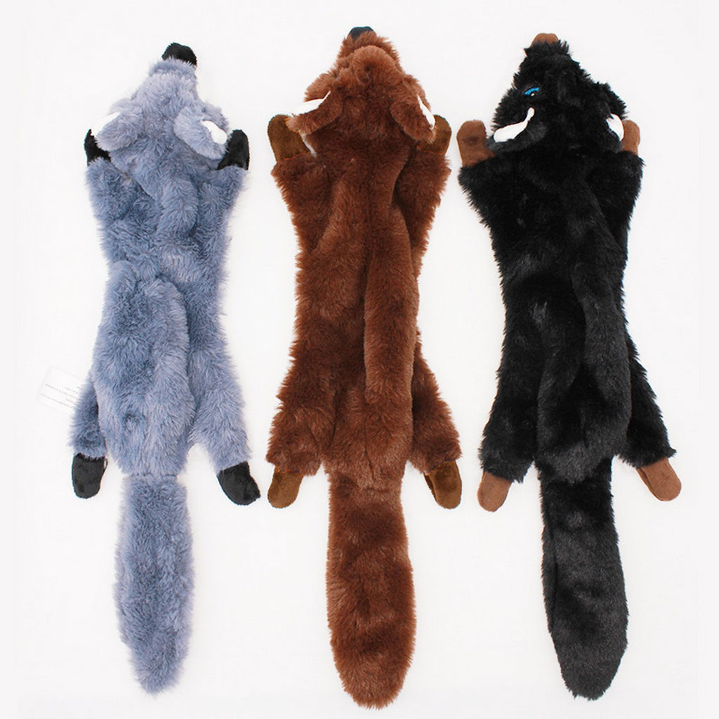 Durable Tri-Color Wolf Plush Toy_CWMM13327