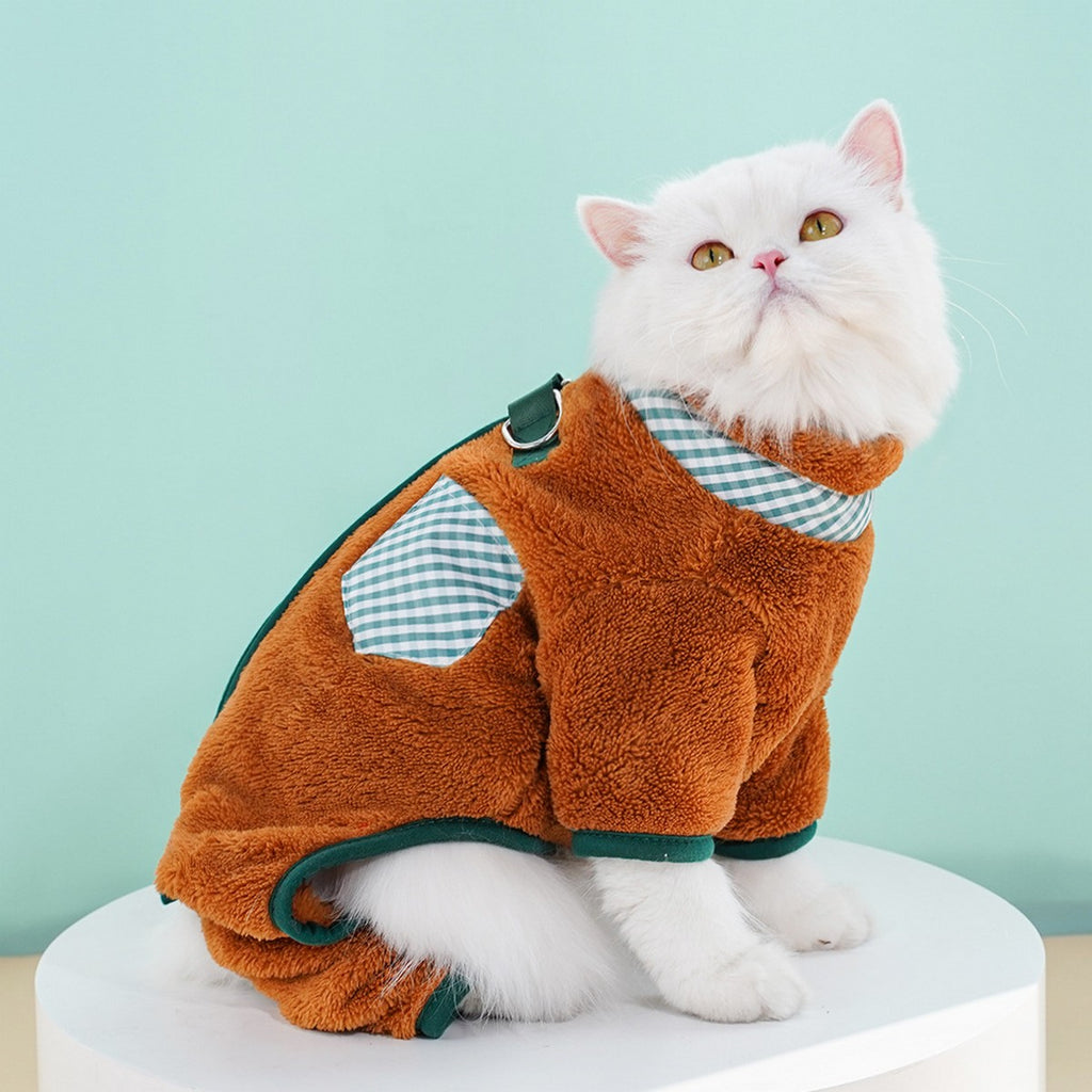 Pet Fleece Jumpsuit – Dog Cat Winter Outfit_CWMM11276