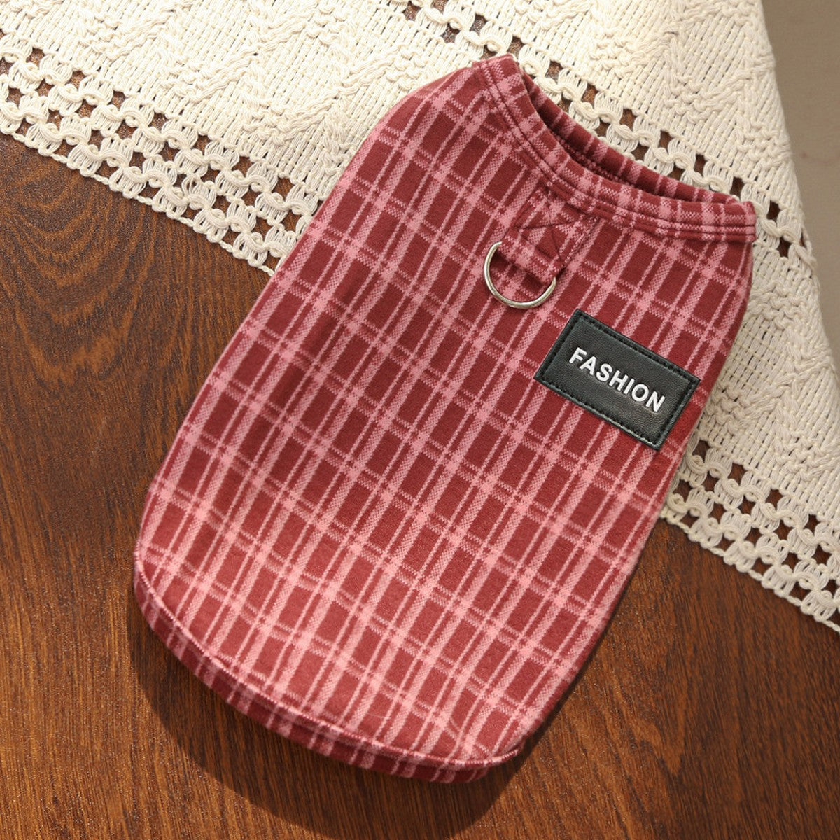 Plush Checkered Dog Turtleneck Outfit_CWMM11134