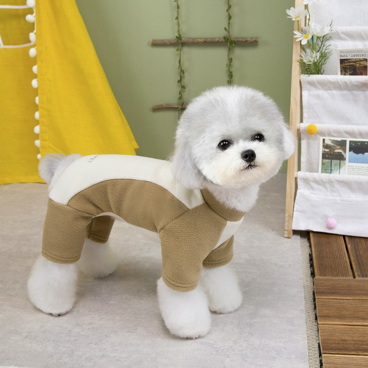 Cozy Fleece Dog Jumpsuit for Small Dogs_CWMM12232