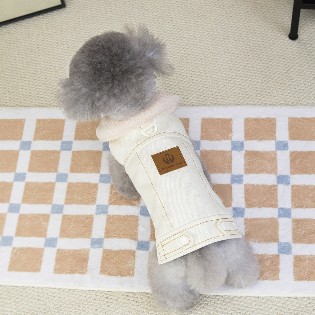 Winter Sherpa Dog Vest with Leash Ring_CWMM12233