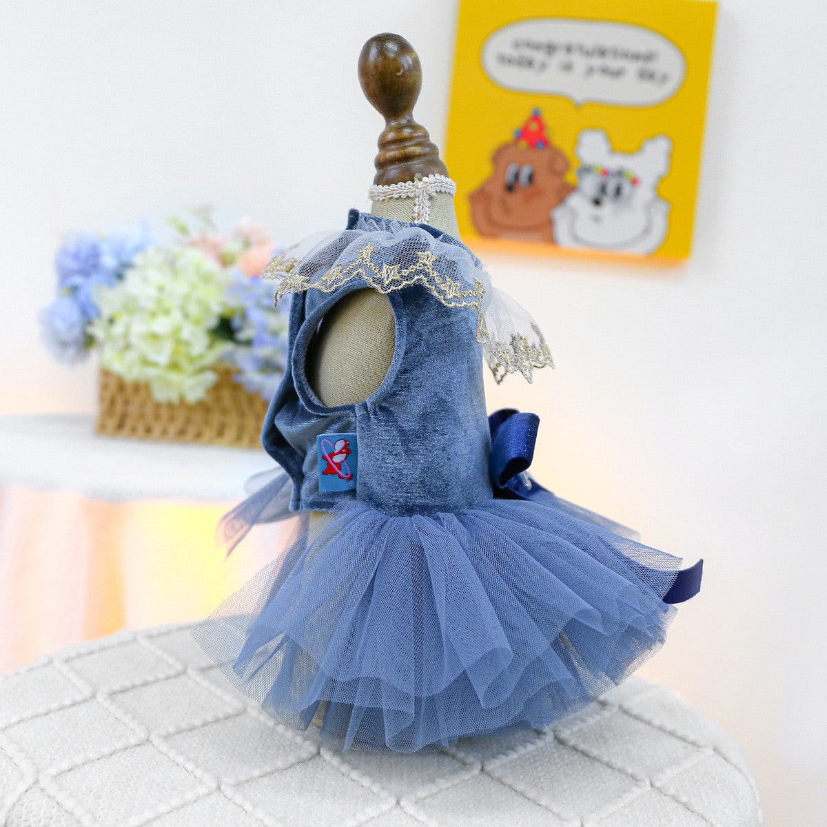 Pet Cozy Tulle Dress Royal Princess Skirt_CWMM13044