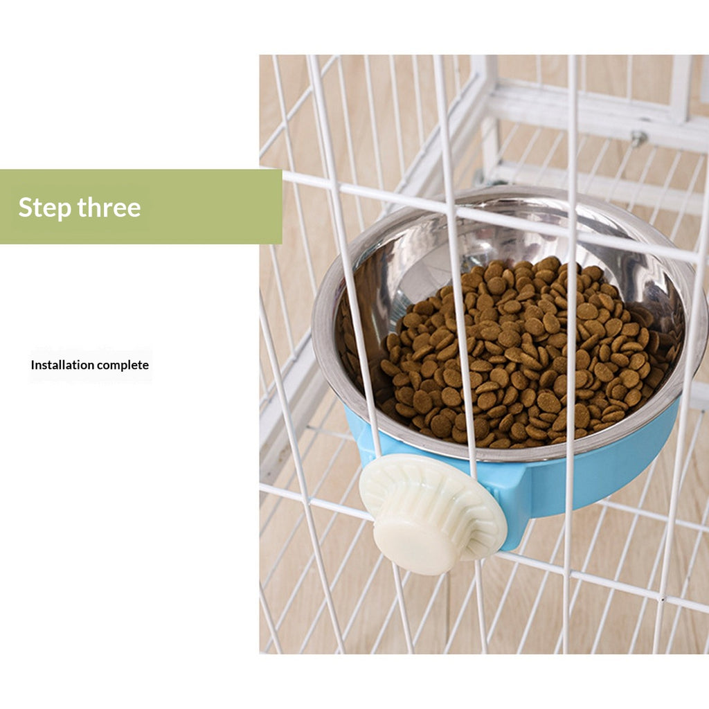 Thickened Fixed Hanging Stainless Steel Pet Bowl_CWMM13009