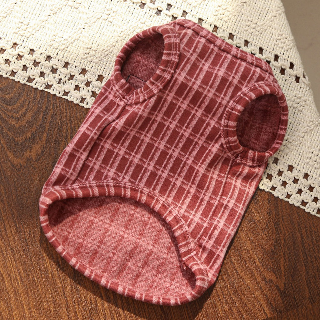 Plush Checkered Dog Turtleneck Outfit_CWMM11134