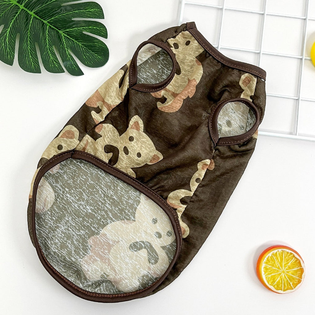 Large Dog Summer Vest  Bear Print Cooling Apparel_CWMM11135