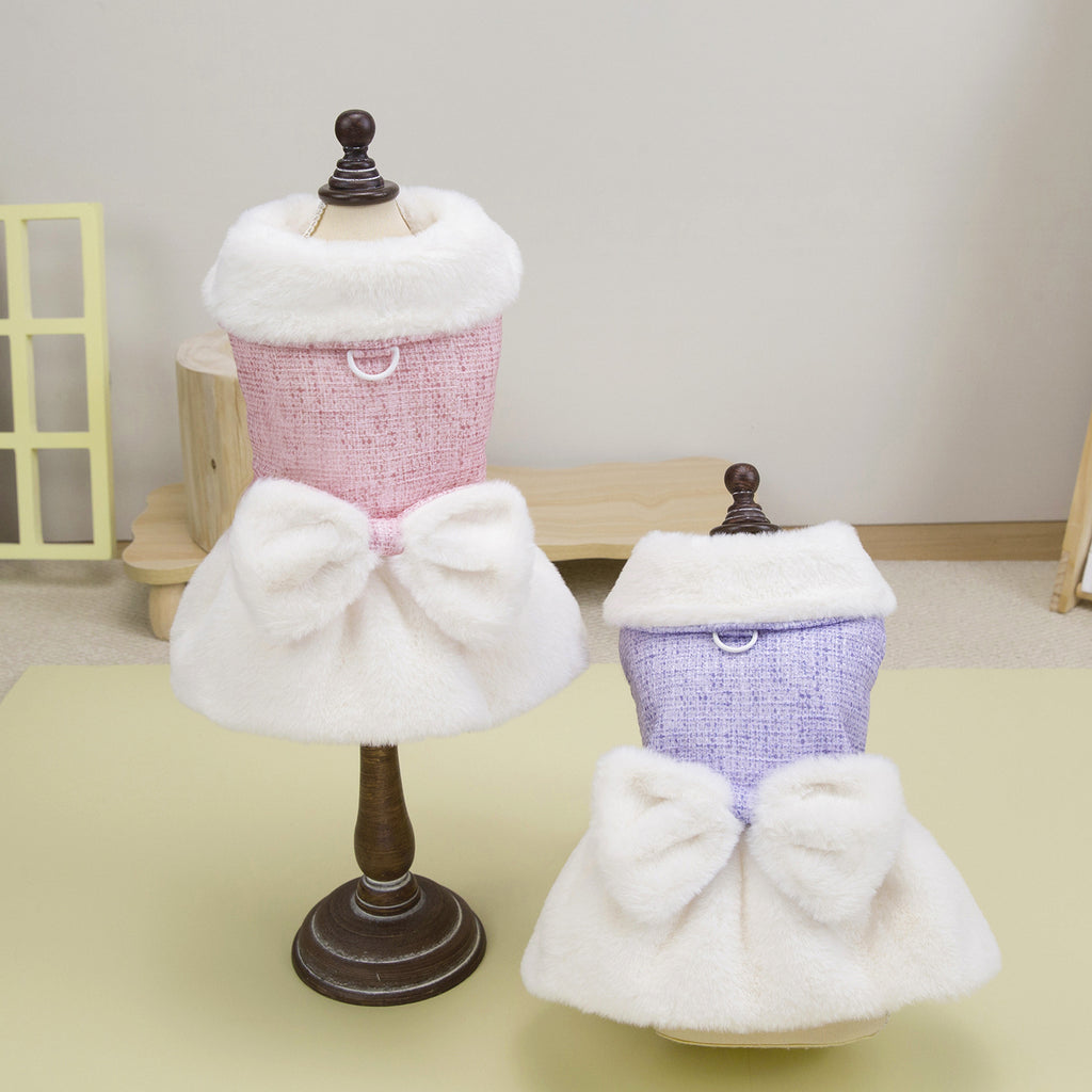 Teddy Bichon Dog Winter Princess Dress_CWMM12201