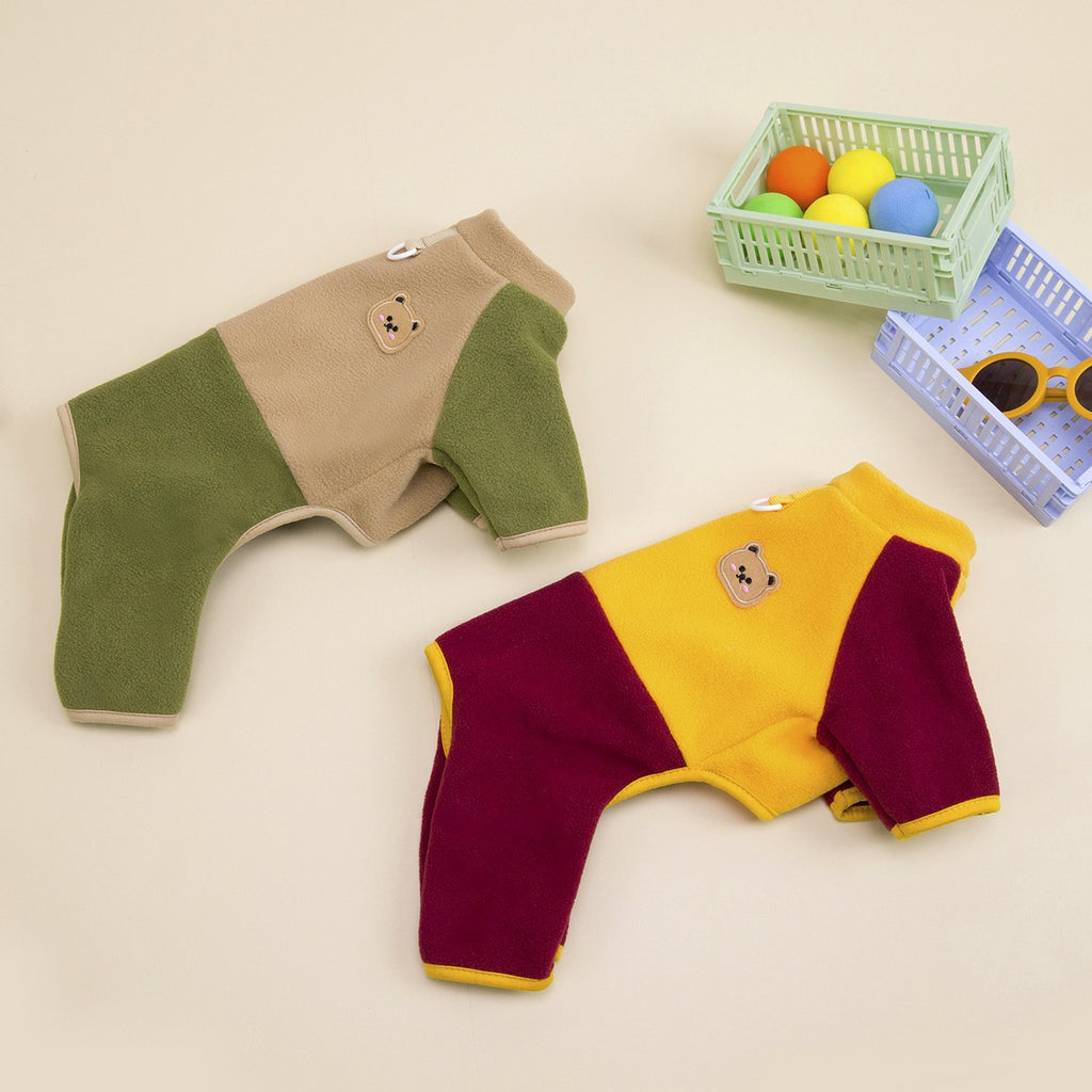 Plush Fleece Dog Jumpsuit Winter Small Dogs_CWMM12255