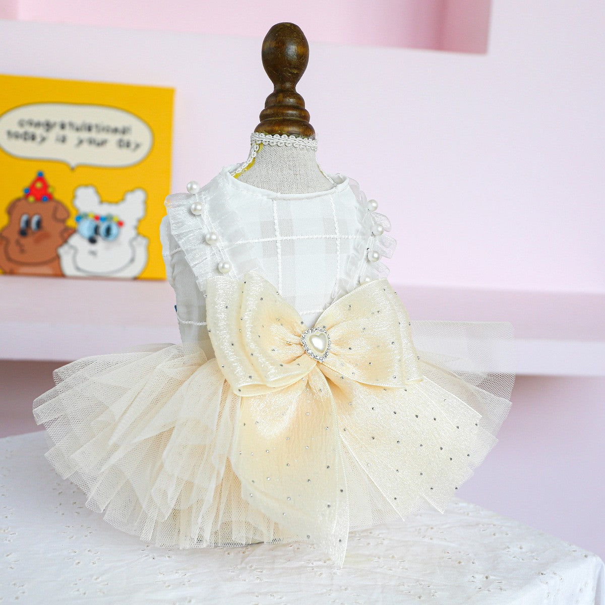 Pet Cozy Sissi Princess Wedding Skirt Dress_CWMM13041